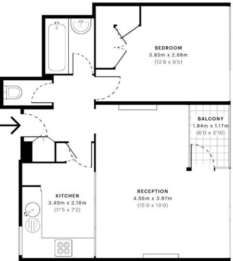 Appartamento 1-double Bedroom Aparment In *